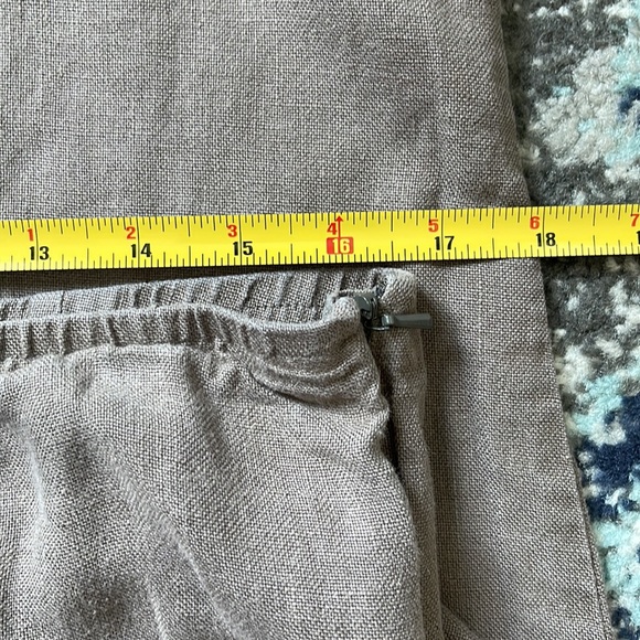 Eileen Fisher Womens Linen Ankle Pants Side Zip Size Petite L - Picture 7 of 13